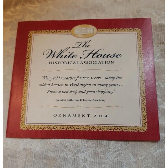2004 The White House Historical Association Christmas Ornament President Hayes - Picture 7 of 9